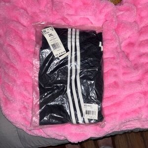 Black and White Striped Shorts